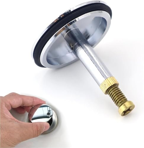 tapón bañera hidromasaje, tapón bañera Roca, Tapón para bañera con Tornillos Ajustables, tapon bañera Decorativo Cromado, tapon bañera Universal Diámetro 43 mm para bañera, Lavabo (43mm)