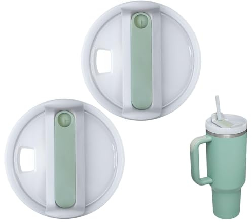Tapas de vaso de repuesto de 40 onzas para taza Stanley, tapas de vaso de repuesto a prueba de derrames resistentes a salpicaduras, funda reutilizable para tazas de café Stanley y más (verde