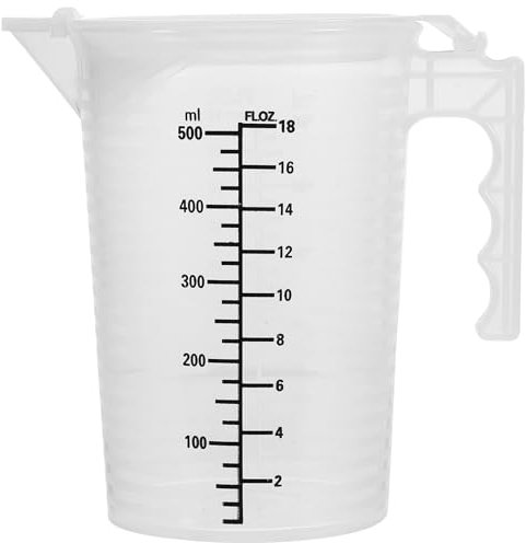 Alipis Verre doseur réutilisable de grande capacité - 500 ml - Verre doseur de liquide en plastique pour pâtisserie et cuisine