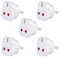 Double Dragon UK to US and Australia, 3-Pin to 2-Pin Travel Adapter | Plug Converter for USA, Canada, Japan, Thailand, Taiwan, Australia, China, New Zealand and more, Swivel Pins, Pack of 5