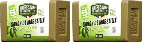 MAITRE SAVON DE MARSEILLE - Savon a l'Olive - 5x 100 g (Lot de 2)