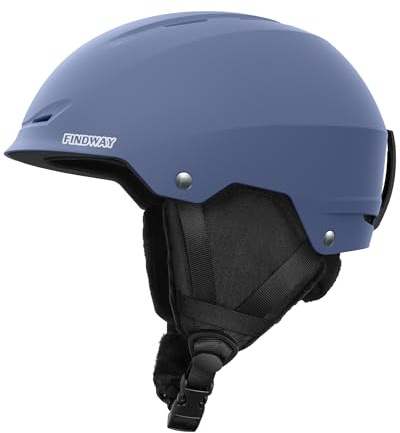Findway Ski Helmet Snowboard Helmet for Men, Women & Youth, Snow Helmet with Adjustable Vents Compatible with Goggles, Winter Snow Sports for Snowboarding Skiing Snowmobile,Sky Blue