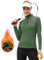 Evolyline Damen Thermo Langarmshirt 1/4 Reißverschluss skipullover Damen Sportshirt Damen Langarm Fleece Laufshirt Atmungsaktiv thermoshirt Funktionsshirt Langarm Stehkragen Pullover Sportoberteile
