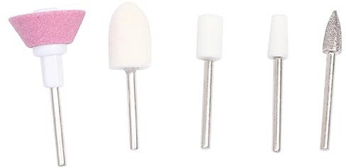 Didiseaon 5pcs Nail Polishing Head Nail Art Tool Kit Drill Bits Gel Tools White French Tip Polish