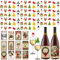 TYXHXTF 112PCS Etichette Natalizie per Bottiglie di Vino, Etichette Personalizzate, Decorazione per Bicchiere di Vino, Etichette Adesive per Natale Casa Cena Festa Decorazione Tavolo