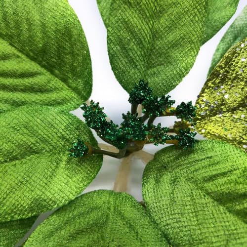 Charmante 6 x glitzernde Weihnachtssterne für Hochzeiten, Partys und Urlaubsdekoration (grün)