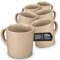 Moritz & Moritz NORDIC Kaffeetassen Set 12-teilig Taupe - ca. 300ml aus hochwertigem Steinzeug - Stilvolles Design mit Henkel - Tassen mit Henkel für Kaffee, Tee, heiße Schokolade, Cappuccino