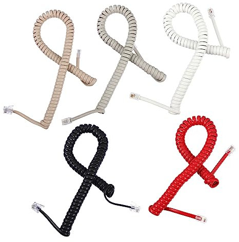 Angoily 1set Telephone Line Universal Telephone Cord Adapter Landline Phone Cord Laptop Telephone Cord Telephone Cord Cable Fone Coiled Phone Cord Telefonos Single Monitor Mount 10pcs