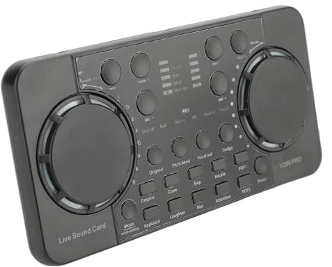 Live Sound Card, Sound Mixer, USB Interface with 5.1, 1200mAh Battery, Portable Lightweight Design, for Streaming, Podcasting, Recording