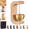 Magnetisches TüRglocke Ohne Bohren, Ladenbesitzer Glocke Zum öFfnen Von TüRen, Selbstklebendes C-FöRmiges Windspiel Aus Massivem Holz, Glocke Zum AufhäNgen FüR GeschäFte, HäUser, GäRten (*A)