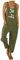 Generisch Jumpsuit Overall Damen Blaue Blumendruck Latzhose Damen Ärmellos Locker Lange Arbeitsoverall Straight Leg Leicht Blaumann Baggy Pants Mit Taschen Für Frauen (02-Green, XL)