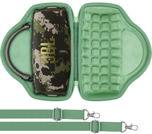 Aenllosi für JBL Charge 6 Bluetooth-Lautsprecher Hartschalen-Tragetasche mit Schulterriemen, Avocado Grün, nur Tasche