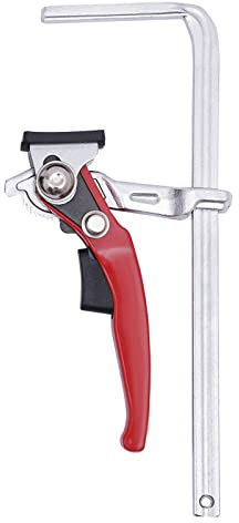 Set di 2 morsetti a cricchetto da 7,8 in 40CR & ABS, sgancio rapido con forza di serraggio 220 kg, barra di guida a forma di L, tenditore per legno, saldatura, levigatura e piani da tavolo