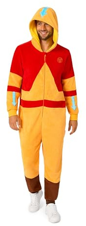 OppoSuits Unisex-Overall für Erwachsene Aang Appa Onesie Offiziell lizenziertes Avatar: Der Herr der Elemente Kostüm-Pyjama
