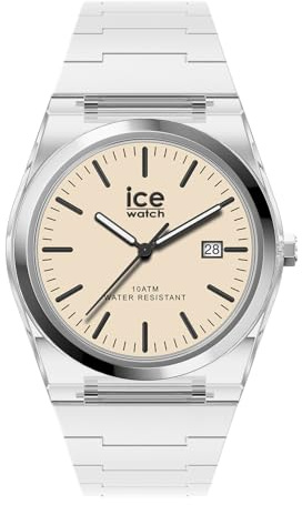 ICE-WATCH - Ice Power PW1 Transparent White beige - Transaprent Herrenuhr mit Silikonarmband - 025780 (41mm)