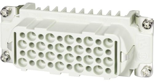 HARTING 09 21 040 3101 (HAN D 40 POS. F Insert Crimp), 0.14-2.5 MM Cross Section, 10 AMP, 250 V, 4 KV, 40 Contacts, -40 to +125 Degrees C, Female, HAN D Series, Heavy Duty Power Connector, Size 16 B