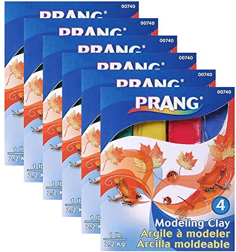 PRANG Dix740-6 Modeling Clay Assorted, 6 Packs