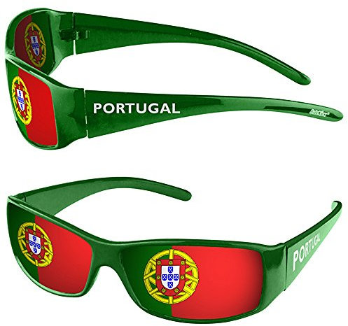 Taffstyle® Fanartikel Sonnenbrille Fan Brille zur Fussball Weltmeisterschaft WM & EM Europameisterschaft 2016 Länder Flagge Style - Portugal