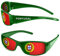 Taffstyle® Fanartikel Sonnenbrille Fan Brille zur Fussball Weltmeisterschaft WM & EM Europameisterschaft 2016 Länder Flagge Style - Portugal