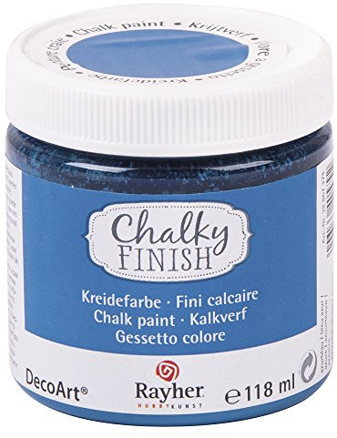 Rayher 38867374 Chalky Finish Peinture Craie à Base d Eau, Pot 118ml, Bleu Ciel