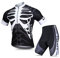 Lixada Herren Radtrikot Set, Atmungsaktiv Quick-Dry Kurzarm Radsport-Shirt + Gel Gepolsterte Shorts