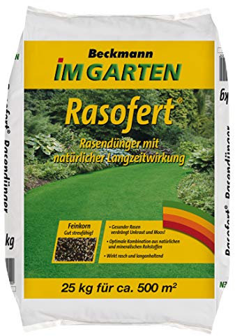 Floragard Beckmann Profi Raso Fert 12 + 3 + 5 + (2) Engrais pour Gazon Effet immédiat dans 25 kg
