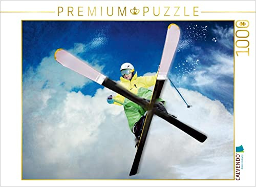 CALVENDO Puzzle Skiakrobat in der Luft | 1000 Teile Lege-Größe 64 x 48 cm Foto-Puzzle für glückliche Stunden