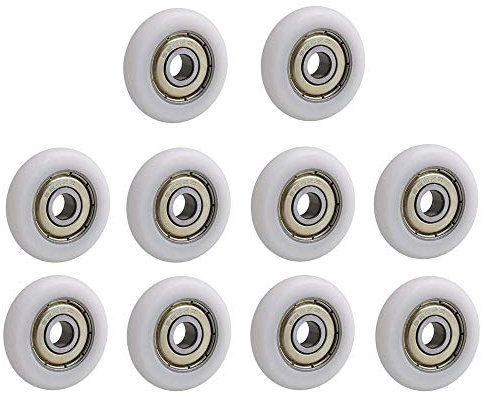 Stillshine 10-PCS Kugellager Rollen für Glastür Duschtüre Duschkabinen Rolle Rollenführung und Räder (6x28x6mm)