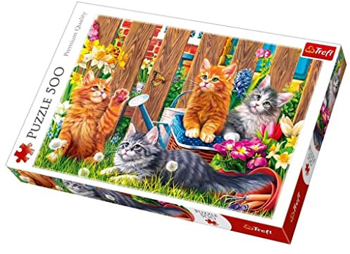 Puzzle Kotki w ogrodzie 500