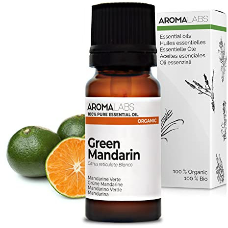 Aroma Labs - Mandarine Verte BIO - Huile Essentielle Chémotypée et Certifiée AB - 10 mL
