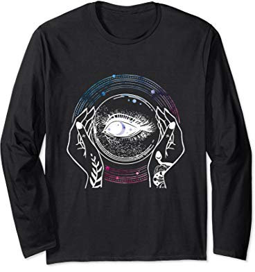 Psychic Crystal Ball Mystic Fortune Teller Halloween Costume Langarmshirt