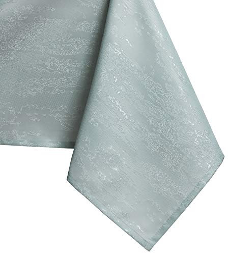 AmeliaHome 100x100 cm Tischdecke Tischtuch Tafeldecke Fleckschutz Lotuseffekt Abwaschbar Wasserabweisend Ornament Minze Vesta