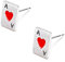 Unique Poker Stud Earrings for Women Girls Men Sterling Silver Hypoallergenic Tiny Small Cartilage Tragus Lucky Post Party Jewelry Gifts Friends Lovers Couples Croupiers, Metal, nil