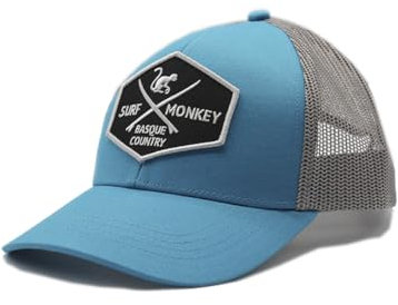 DRESSED IN MUSIC PLAY WITH ME 5-Panel Trucker Cap mit Gitter für Jungen / Mädchen Surf Monkey®, Blau/Grau, 6-12 años