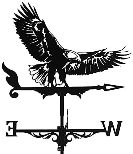 Wetterhahn Fürs Dach Mit Halterung, Wetterhahn Metall Rostfrei Dach Adler, Wetterfahne Im Antik Stil Mit Standplatten Aus Gusseisen, Windrichtungsanzeiger Windspiel Wetterfahne Fü Dach, Garten Deko