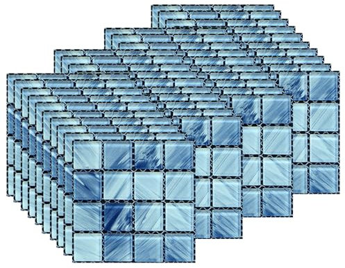 EasyLifestore 40 Stück wasserdichte Wandfliesenaufkleber – 10 x 10 cm Mosaik, selbstklebende dekorative Aufkleber für Küche und Bad und Heimdekor, entfernbar (Set 4)
