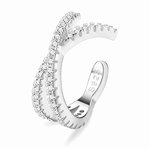 ORAZIO 925 Sterling Silber Ohr Manschette CZ Non-Piercing Fake Helix Knorpel Conch Ohrringe für Frauen