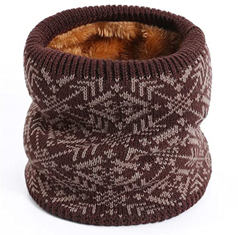 Miyabitors Schal Strickschal Damen Winter Warm Schal Kreis Herren und Damen Rundhals Outdoor Schal