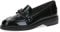 CAPRICE Damen Slipper aus Leder mit Blockabsatz, Schwarz (Black Naplak), 36.5 EU