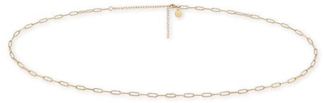 Bauchkette gold - verstellbare Gliederkette (78-93cm) mit 18K Vergoldung I Wasserfeste Körperkette für Damen I Hautverträgliche Body Chain