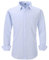 Langarmhemd für Herren – normale Passform, lässiges Button-Down-Shirt mit Taschen, Blau gestreift, L