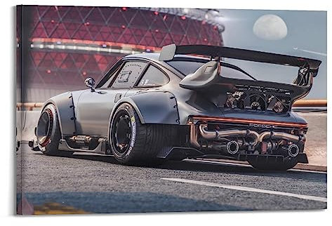 Sportauto-Poster für Porsche RWB 964 CGI Rennauto, dekoratives Gemälde, Leinwand, Wand- und Kunstbild, Familien-Schlafzimmer, Dekoration, 20 x 30 cm