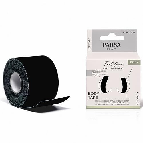 PARSA Beauty BodyTape - 5cm x 5m - Boob Tape für perfekten Halt und Komfort - Brusttape für jeden Anlass – Body Tape für Damen - hochwertige Funktionalität mit modischer Eleganz