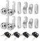 Spesh Lot de 4 Serrure Boite aux Lettres, 20mm Serrures de Armoire, Chaque Serrure Meuble avec 2 Clé et 5 Plaques de Serrure Différentes pour Casier Classeur Tiroir(20MM)