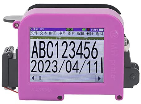 Mini Smart Inkjet Coding Machine Tragbarer Handdrucker für Produktionsdatum-QR- mit HD-LED-Touchscreen, Intelligentem 4-CUP, Einfachem UI-Panel (EU-Stecker)