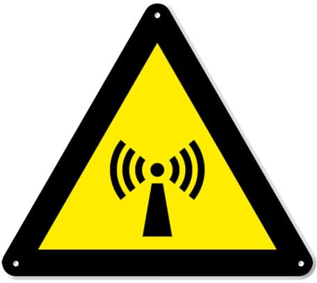 Caution Radio Frequency Hazard Sign - 8 Inch Triangle PVC Safety Sign - Premium PVC Sign For Workplace Warehouse Jobsite OSHA Regulation - Weather Proof Fade Resistant - Made In USA - PVC0033
