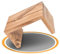 Tabouret rustique en chêne sauvage massif - Marchepied et repose-pieds stables pour salle de bain, cuisine et salon - Marchepied en bois fait à la main avec patins en feutre huilé et durable