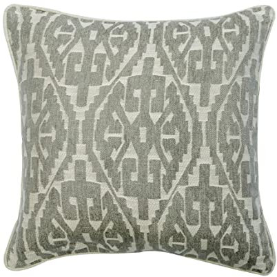 Fabric Mart Direct Dekorativ Grau Kissen Überzüge, 40 x 40 cm Jacquard Kissen, Kissenhülle mit Stammes-Azteken, marokkanisch Kissen, Zeitgenössisch Kissen Überzüge - Tribal Aztec