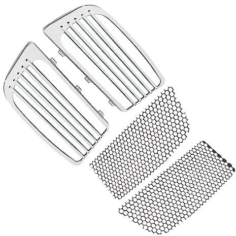 MASO Motorcycle Lower Fairing Radiator Screen Guard Grills Trim, Radiator Grills & Metal Mesh, Radiator Grill Lower Fairing Cover, Silver