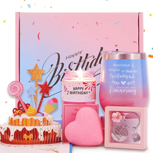 MUJUZE Geburtstagsgeschenk für frauen,Geschenk Freundin Geburtstag,Geschenke zum Geburtstag Mädchen,Geschenkset für Beste Freundin,Freundinnen,Kollegin,Schwester,Birthday Gift for Women